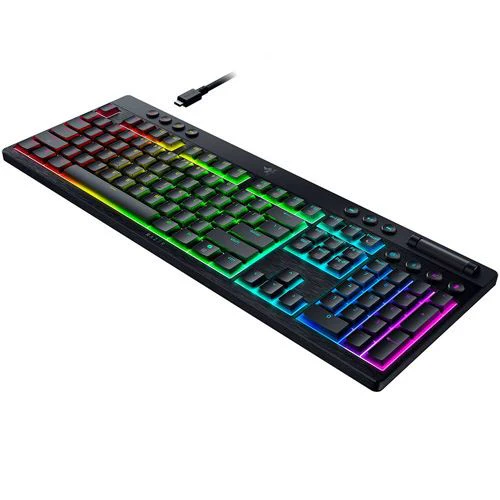 Teclado Gaming Mecânico Razer BlackWidow V4 Low-Profile HyperSpeed Wireless/Bluetooth - Green Switches - Layout US - Preto - Image 9