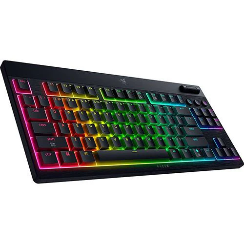 Teclado Gaming Mecânico Razer BlackWidow V4 Low-Profile Tenkeyless HyperSpeed Wireless/Bluetooth - Yellow Switches - Layout US - Preto - Image 8