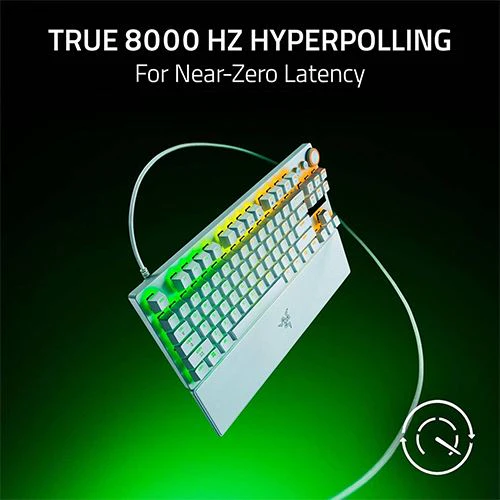 Teclado Gaming Mecânico Razer Huntsman V3 Pro Tenkeyless Branco - Layout US - Image 3