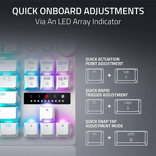 Teclado Gaming Mecânico Razer Huntsman V3 Pro Tenkeyless Branco - Layout US - Image 5