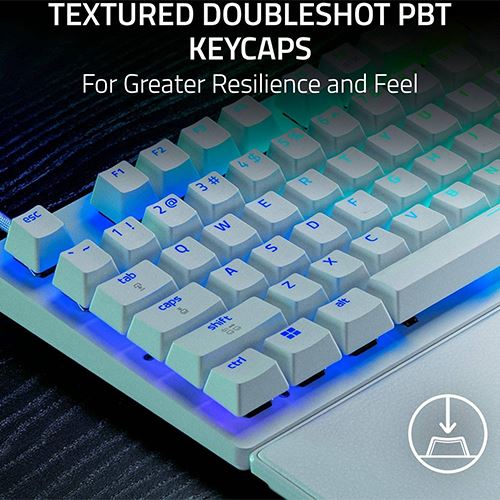 Teclado Gaming Mecânico Razer Huntsman V3 Pro Tenkeyless Branco - Layout US - Image 6