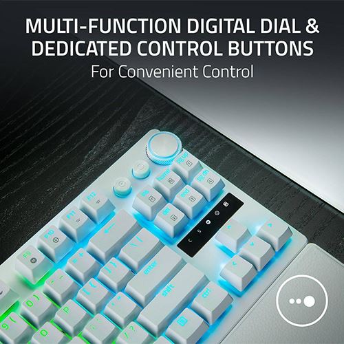 Teclado Gaming Mecânico Razer Huntsman V3 Pro Tenkeyless Branco - Layout US - Image 7