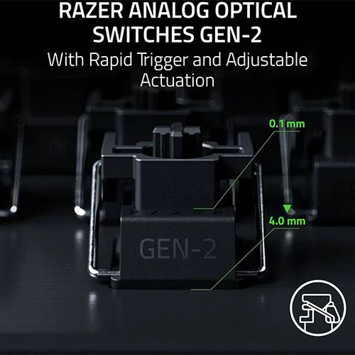 Teclado Gaming Mecânico Razer Huntsman V3 Pro Tenkeyless Preto - Layout US - Image 2