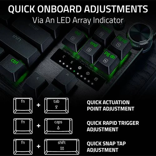 Teclado Gaming Mecânico Razer Huntsman V3 Pro Tenkeyless Preto - Layout US - Image 5