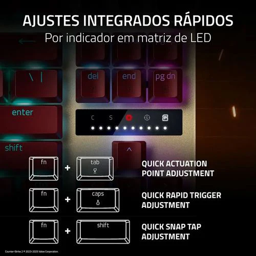 Teclado Gaming Mecânico Razer Huntsman V3 Pro Tenkeyless RGB Counter-Strike 2 Edition - Analog Optical Switches Gen-2 - Layout US - Image 4
