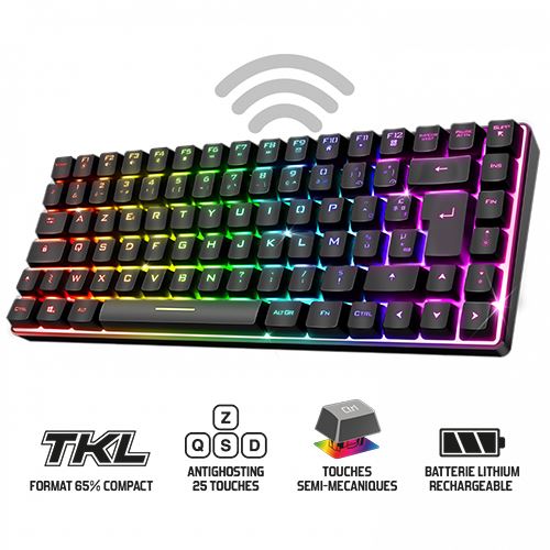 Teclado Gaming SOG Elite K70 Wireless - Preto - Layout PT - Image 2