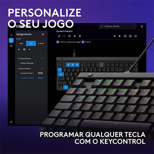Teclado Wired Logitech G515 Lightspeed TKL RGB PT - Preto - Image 5