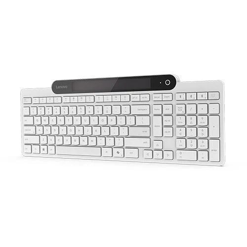 Teclado Wireless Lenovo 800 Self-Charging Bluetooth - Layout PT - Branco - Image 2