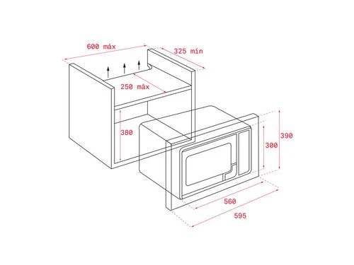 Micro-ondas Encastrável Teka ML 8200 BIS | 20 L | 700 W | Branco - Image 2