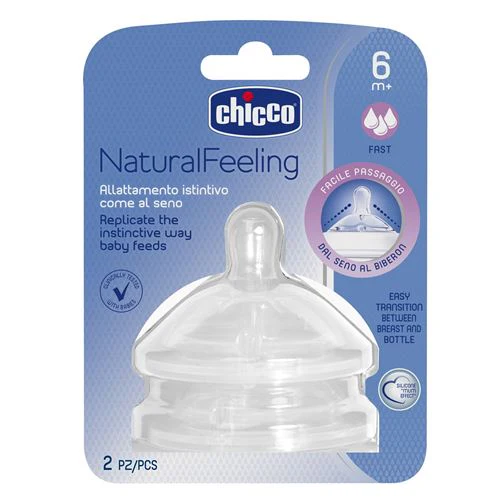 Tetina Natural Feeling 3 Fluxo Rápido +6 Meses - 2 Unidades - Chicco - Image 2