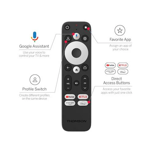 Thomson Android Streaming Box Plus 270B Google TV UHD 4K - Preto - Image 3