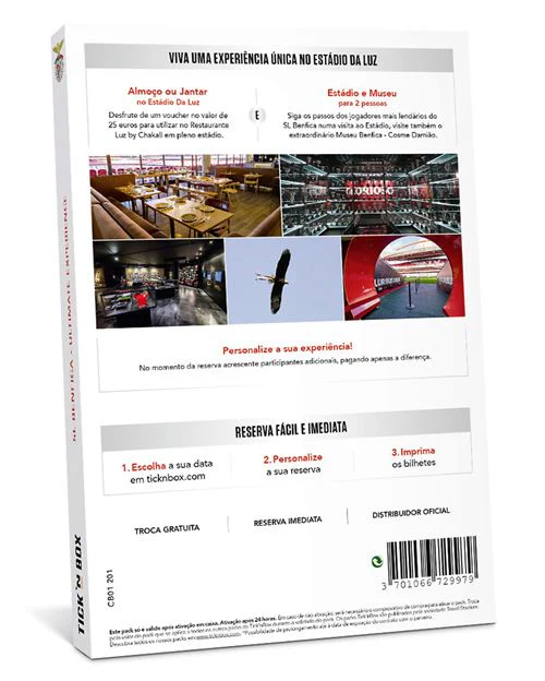 Tick'nBox by Lifecooler - Sport Lisboa e Benfica Ultimate Experience 1 Dia na Luz | Museu + Estádio 2 Bilhetes - Image 2