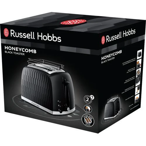 Torradeira 2 Fendas Russel Hobbs Honeycomb - Preto - Outlet - Grade A - Image 2