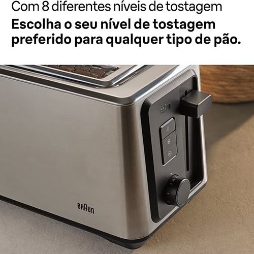 Torradeira Braun HT5220 - Preto e Aço inoxidável - Image 4