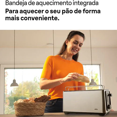 Torradeira Braun HT5220 - Preto e Aço inoxidável - Image 5