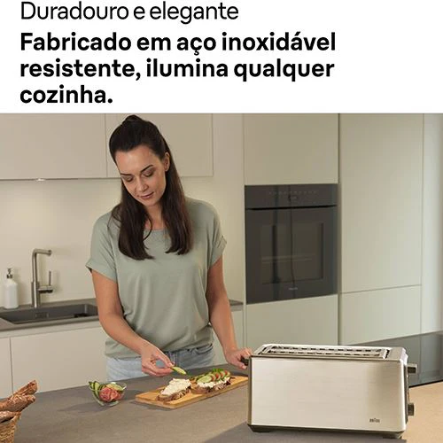 Torradeira Braun HT5220 - Preto e Aço inoxidável - Image 7