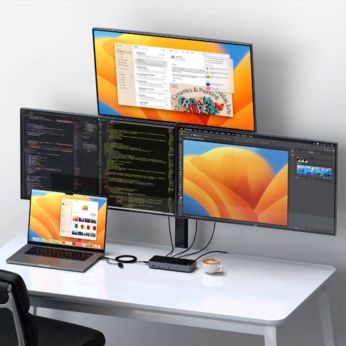 Triple 4K Display Docking Station Satechi ST-D4KTM-EU 12 Portas 130W - Image 9
