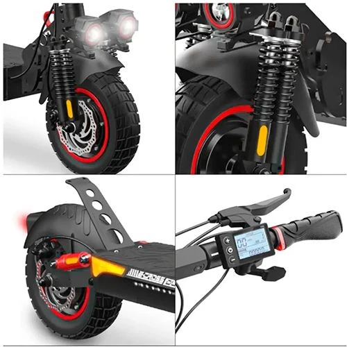 Trotinete Elétrica Urbanglide E-Cross Duo - 600W - Preto e Vermelho - Image 5