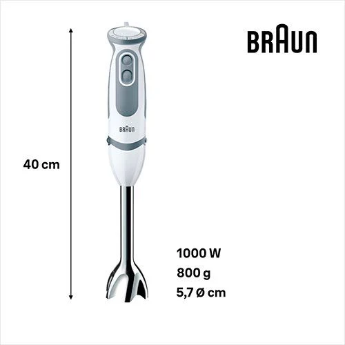 Varinha Mágica Braun MultiQuick 5 Vario  MQ5220WH - Branco | Cinzento - Image 3