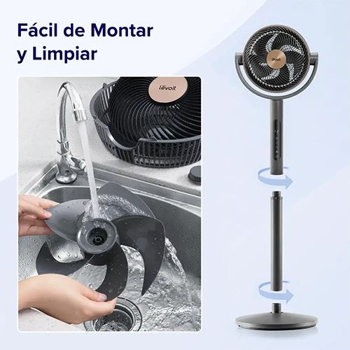 Ventoinha de Pé Levoit Pedestal Air Circulator | 30 W - Cinzento - Image 9