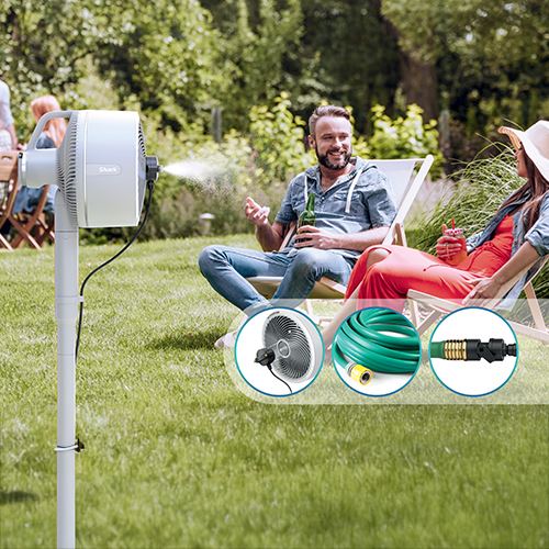 Ventoinha de Pé | Mesa Shark FA220EU Interior | Exterior Flexbreeze | Função Nebulizador - Branco - Image 8
