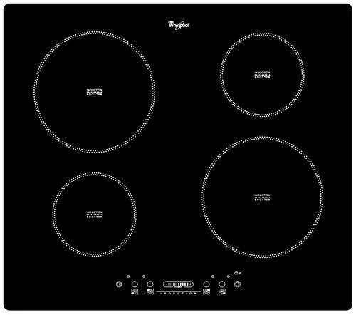 Placa de Indução Whirlpool ACM 806/NE | Elétrica | 58 cm | 4 Zonas | Preto