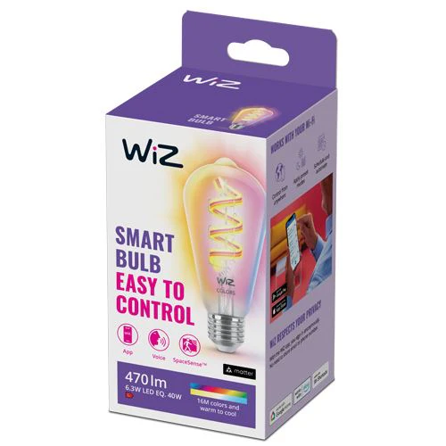 Lâmpada Inteligente com Filamento Wiz E27 - 40W - 470lm - RGB - Image 10